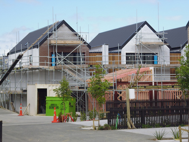 Houses being built at Hobsonville Point, which is being used as the blueprint for KiwiBuild